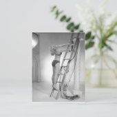 Bikini girl Zwart-witte foto Briefkaart (Staand voorkant)