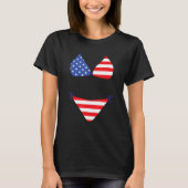 Bikini Hoesje Omhoog Badpak 4th van juli Amerikaan T-shirt (Voorkant)