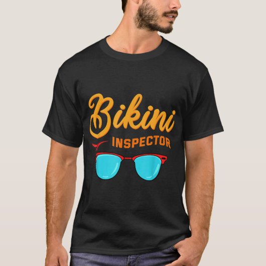 Bikini Inspector Tshirt Funny (Voorkant)