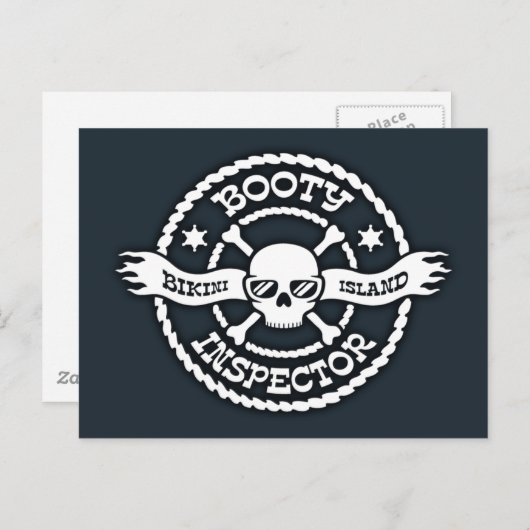 Bikini Island Booty Inspector Briefkaart (Voorkant / Achterkant)