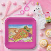 Bikini kat papier Borden Papieren Bordje (Feest)