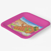 Bikini kat papier Borden Papieren Bordje (Gebogen)