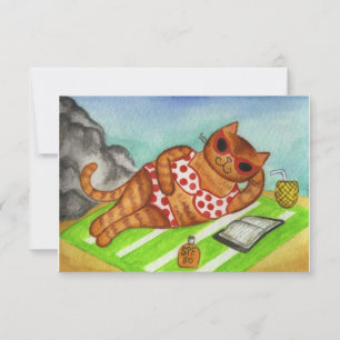 Bikini Kat Zomer Uitnodigingen