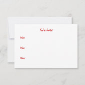 Bikini kat zomer uitnodigingen (Achterkant)