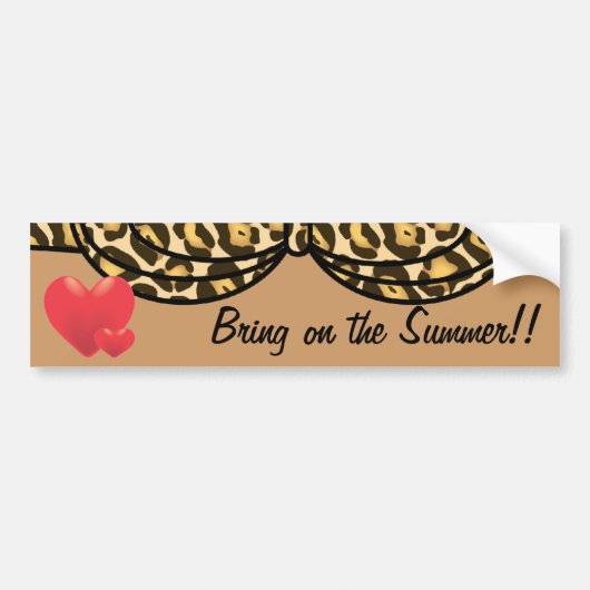 Bikini Leopard Print Bumpersticker (Voorkant)