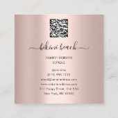 Bikini Lingerie Beach Costume Underwear Roos Vierkante Visitekaartje (Achterkant)