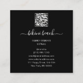 Bikini Lingerie Beach Costume Underwear Winkelroze Vierkante Visitekaartje (Achterkant)