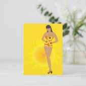 Bikini Meisje Briefkaart (Staand voorkant)