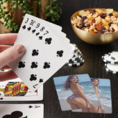 Bikini meisje grote kont speelkaarten (Insitu)