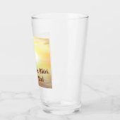 Bikini Meisje Poseren in het Zee bij zonsondergang Glas (Links)