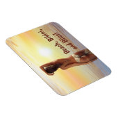 Bikini Meisje Poseren in het Zee bij zonsondergang Magneet (Rechterzijde)