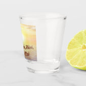 Bikini Meisje Poseren in het Zee bij zonsondergang Shot Glas (Rechts)