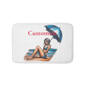 Bikini Meisje Strand Napping Thunder_Cove Badmat (Voorkant)