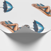 Bikini Meisje Strand Napping Thunder_Cove Cadeaupapier (Hoek)