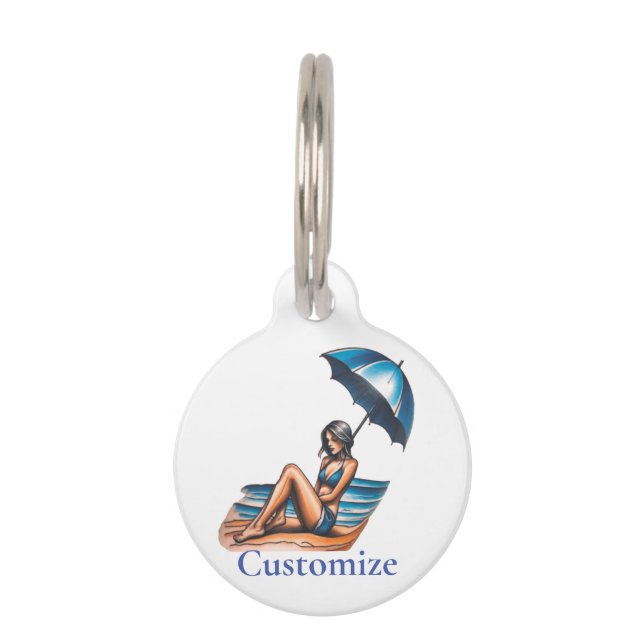 Bikini Meisje Strand Napping Thunder_Cove Huisdierpenning (Voorkant)
