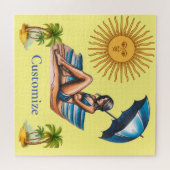 Bikini Meisje Strand Napping Thunder_Cove Legpuzzel (Horizontaal)