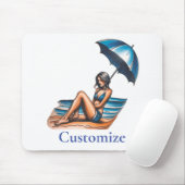 Bikini Meisje Strand Napping Thunder_Cove Muismat (Met muis)