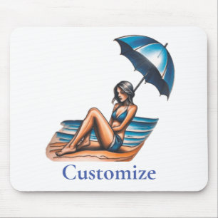Bikini Meisje Strand Napping Thunder_Cove Muismat