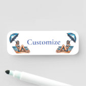 Bikini Meisje Strand Napping Thunder_Cove Naamplaatje (In situ)