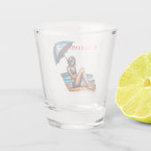 Bikini Meisje Strand Napping Thunder_Cove Shot Glas (Achterkant)