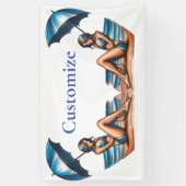 Bikini Meisje Strand Napping Thunder_Cove Spandoek (Verticaal)