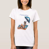 Bikini Meisje Strand Napping Thunder_Cove T-shirt (Voorkant)