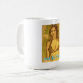 bikini-meisje wandelen koffiemok (Voorkant links)