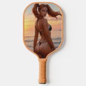 BIKINI MEISJE ZONVERBRANDING PICKLEBALL PADDLE (Achterkant)