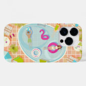 Bikini meisjes en jongens spelen zwembad spel Case-Mate iPhone case (Achterkant (horizontaal))