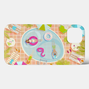 Bikini meisjes en jongens spelen zwembad spel Case-Mate iPhone case