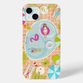 Bikini meisjes en jongens spelen zwembad spel Case-Mate iPhone case (Achterkant)