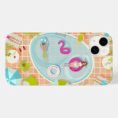 Bikini meisjes en jongens spelen zwembad spel Case-Mate iPhone case (Achterkant (horizontaal))