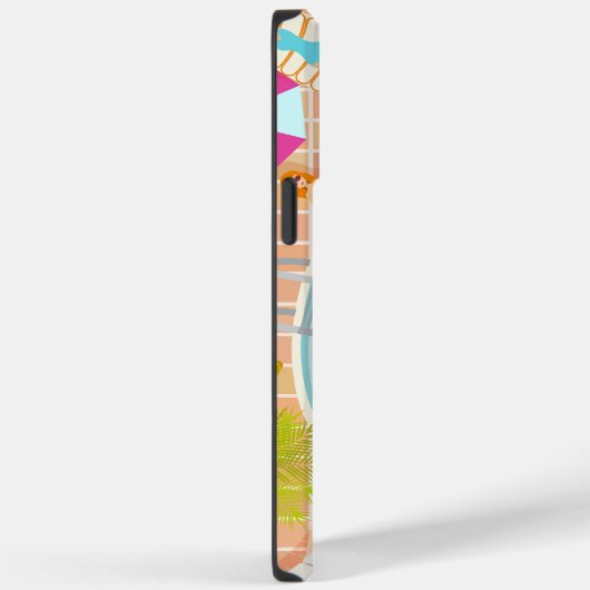 Bikini meisjes en jongens spelen zwembad spel Case-Mate iPhone case (Achterkant / Rechts)