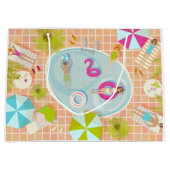 Bikini meisjes en jongens spelen zwembad spel groot cadeauzakje (Voorkant)