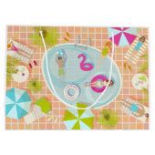 Bikini meisjes en jongens spelen zwembad spel groot cadeauzakje (Achterkant)