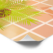 Bikini meisjes en jongens spelen zwembad spel perfect poster (Hoek)