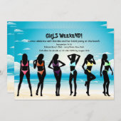 Bikini meisjes uitnodiging (Voorkant / Achterkant)