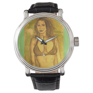 bikini-meisjeskunst horloge