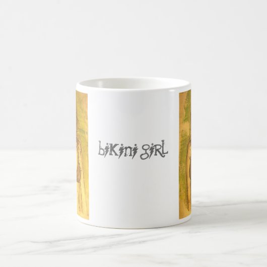 bikini-meisjeskunst koffiemok (Center)
