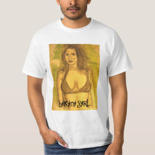 bikini-meisjeskunst t-shirt