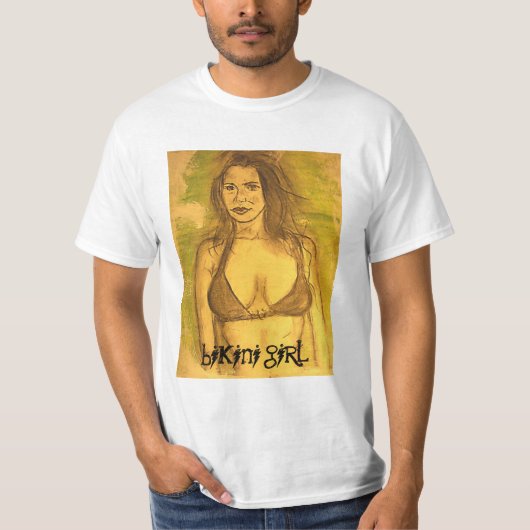bikini-meisjeskunst t-shirt (Voorkant)