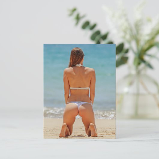 Bikini-model Briefkaart (Staand voorkant)