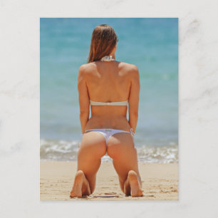 Bikini-model Briefkaart