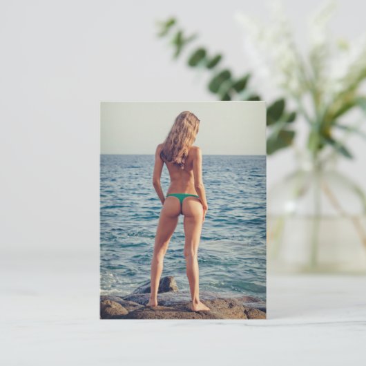Bikini-model Briefkaart (Staand voorkant)