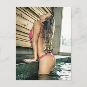 Bikini-model Briefkaart