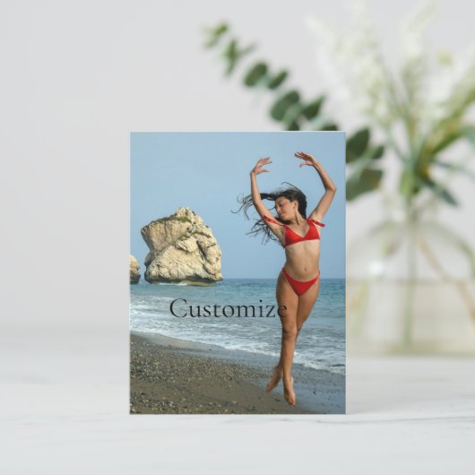 Bikini Model Dansend Thunder_Cove Briefkaart (Staand voorkant)