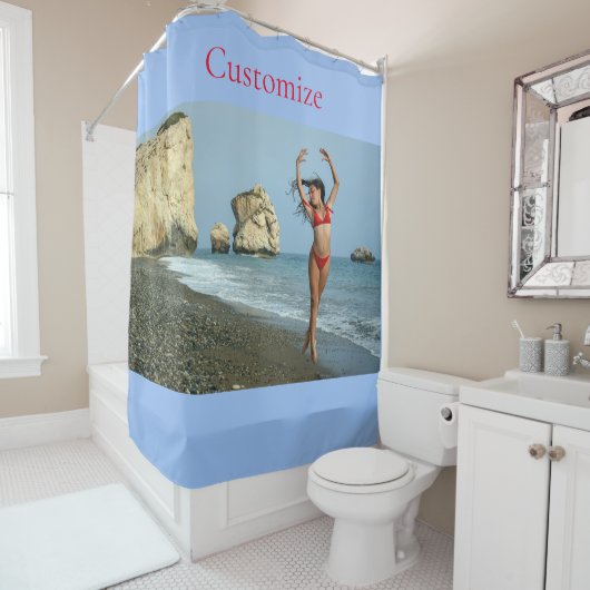 Bikini Model Dansend Thunder_Cove Douchegordijn (In situ)