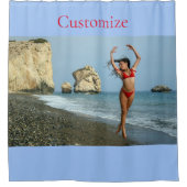 Bikini Model Dansend Thunder_Cove Douchegordijn (Voorkant)