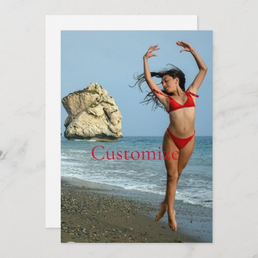 Bikini Model Dansend Thunder_Cove Kaart (Voorkant / Achterkant)