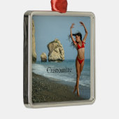 Bikini Model Dansend Thunder_Cove Metalen Ornament (Rechts)